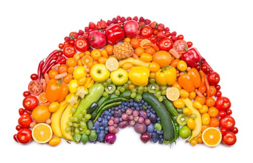 水果和蔬菜彩虹