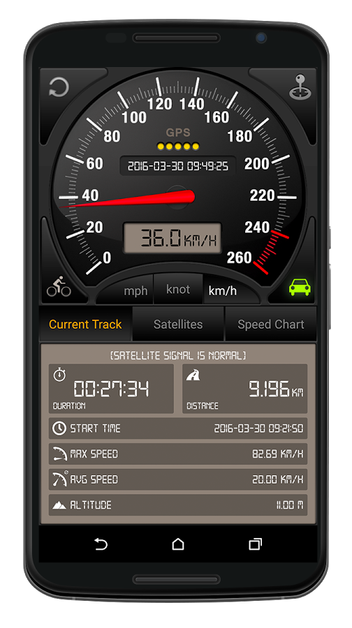 这个应用程序可以跟踪速度、时间、位置和距离